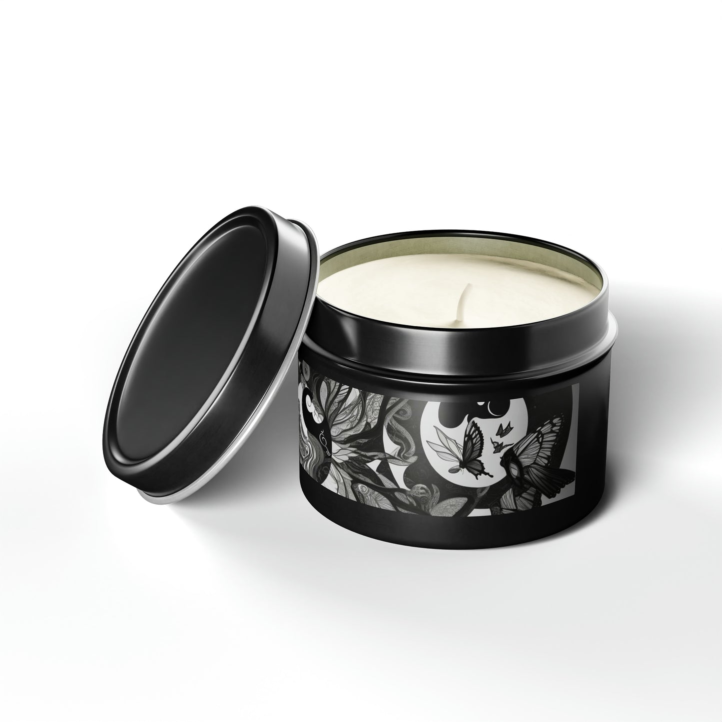 Butterfly Harmony Yin Yang Fitness Tin Candle